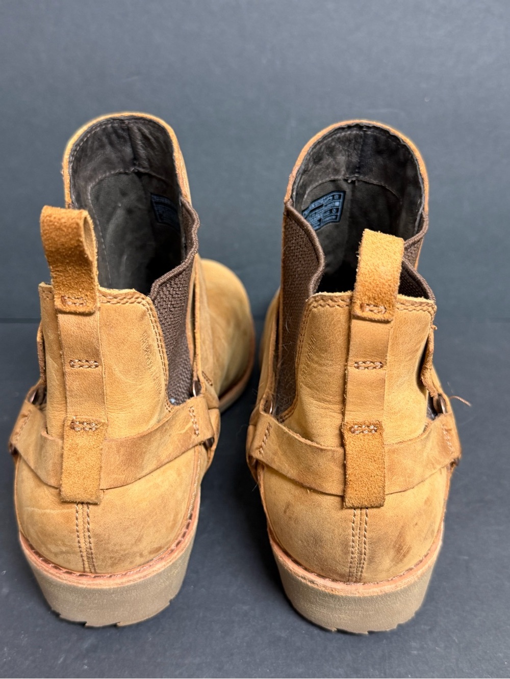 Teva De La Vina Dos Womens 10 Tan  Leather Chelsea Ankle Boots Harness Pull On - Picture 7 of 9